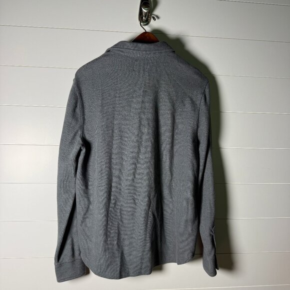 J. Crew Authentic Fleece Button Down, 2 Front Breast Pockets, Gray Sz. Small - Picture 3 of 7